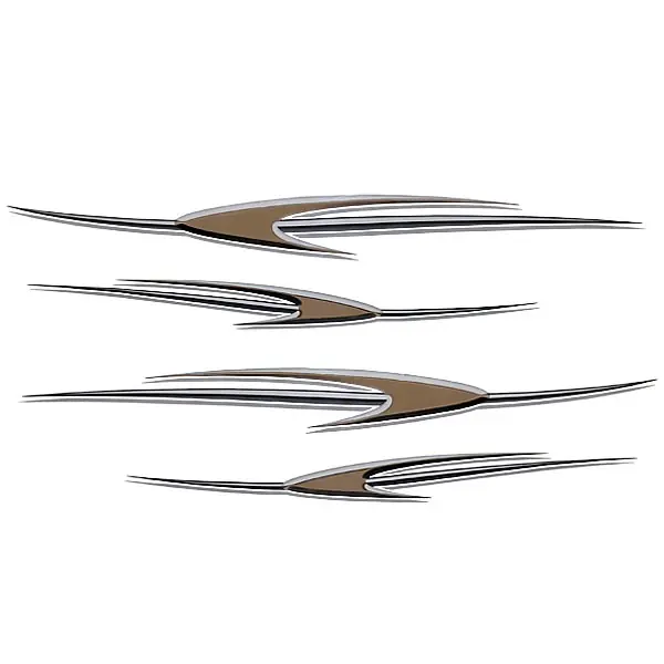 Misty Harbor Boat Decals 140508 | Metallic Gray Tan (Set of 4) Time-Limited