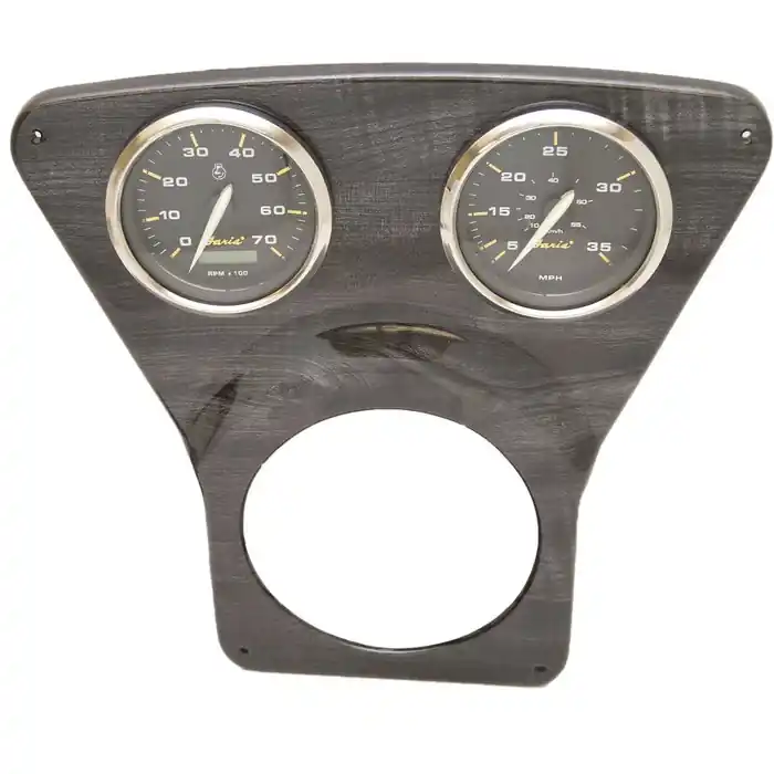 Original Godfrey Boat Gauge Panel 266143 | 12 1/2 x 12 1/4 Inch Greywood