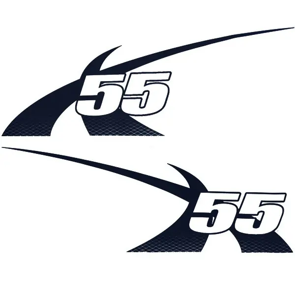 Best Choice MasterCraft Boat Decals | X-55 Blue Stickers (Set of 2)