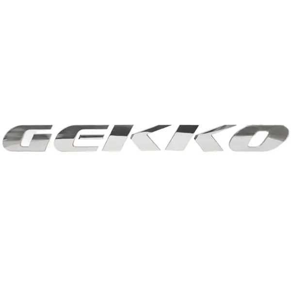 Gekko Boat Raised Emblem Decal 8628-0110-00 | 50 1/4 Inch Silver No Minimum Order