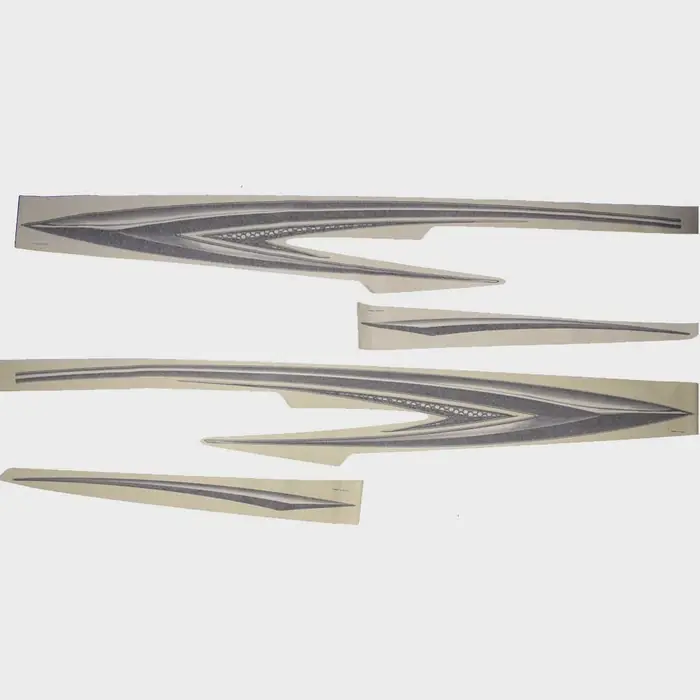 Glastron Boat Graphic Decals 140002-60 | Black Silver (Set of 4) Authentic