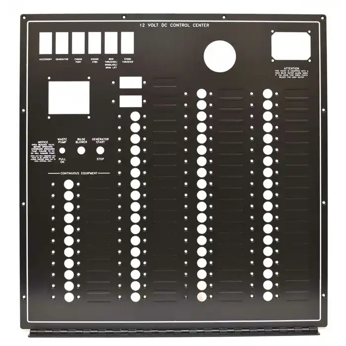 Bargain Marquis Boat Blank Switch Panel 5766648 | 12V DC Control Center Black Aluminum