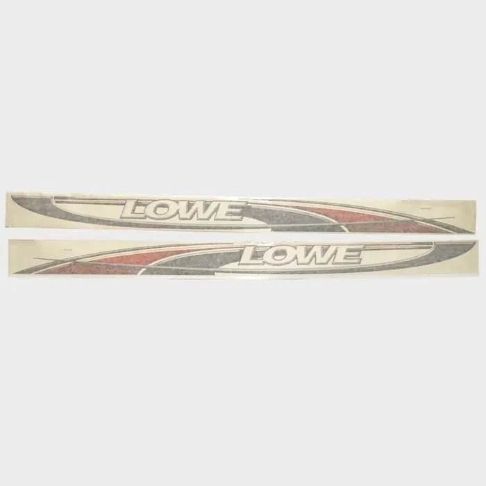 Lowe Boat Decals 1823488 | 106 x 7 1/4 Inch Red Black White (Set of 2) Certified