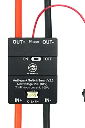 Flipsky Anti Spark Switch Smart Enhanced Come with 16mm LED Button 300A for Electric Skateboard/Ebike/Scooter/Robots Fan Favorite