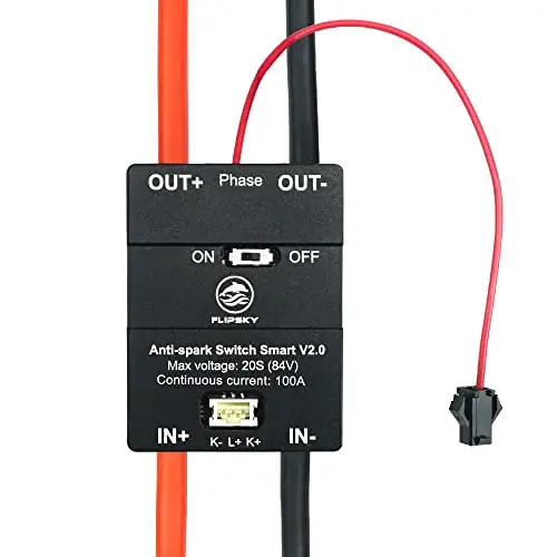 Flipsky Anti Spark Switch Smart Enhanced Come with 16mm LED Button 300A for Electric Skateboard/Ebike/Scooter/Robots Fan Favorite