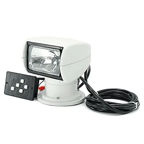 FOTN Remote Control Spotlight for Boat Truck Car Marine Yacht Searchlight 12V 100W White Waterproof 360 Degree Rotate Omnibearing Lighting Flash Sale