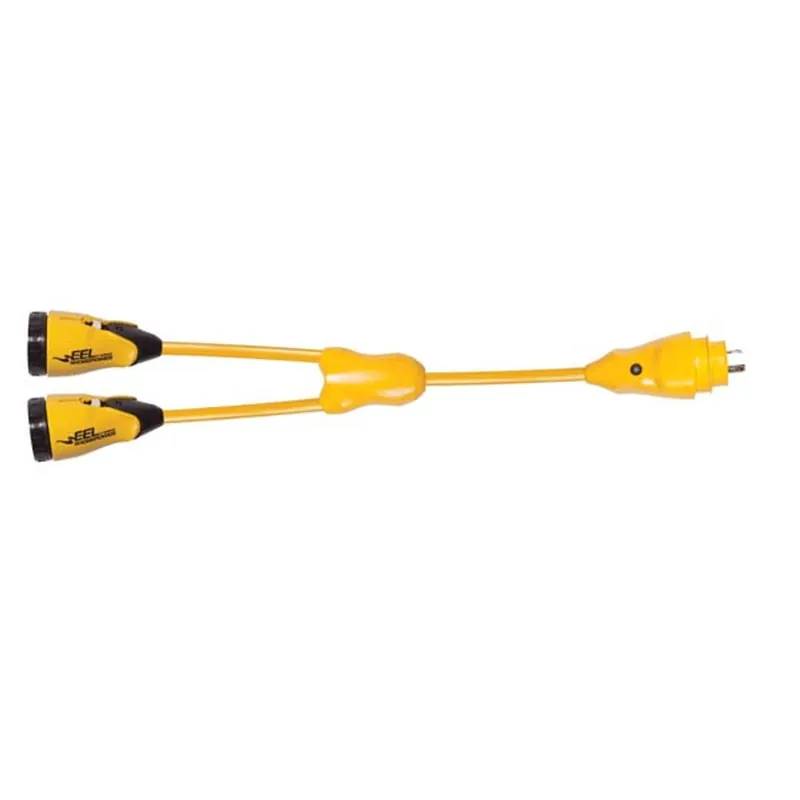 Marinco's EEL Y Shore Power Adapter 30 A Dock to 2-30A Boat Fan Favorite