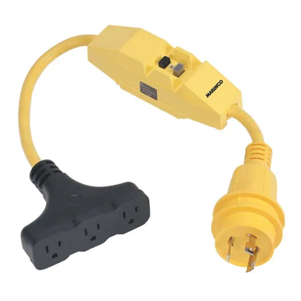 Marinco Dockside 30A to Boat 15A Shore Power Adapter- GFCI Special Offer