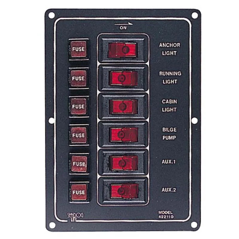 Sea Dog Aluminum Vertical 6 Gang Switch Panel Special Offer