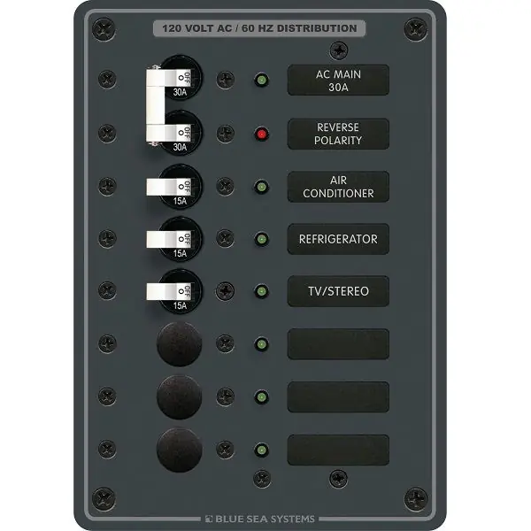 Blue Sea AC Main and 6 Position Circuit Breaker Panel Big Sale