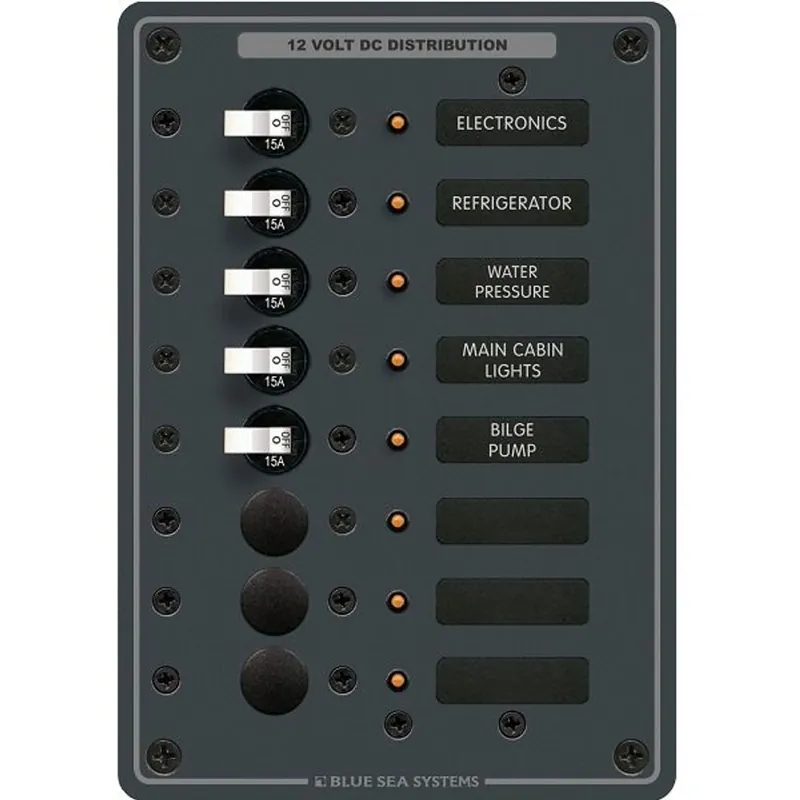 Get Yours Blue Sea DC 8 Position Circuit Breaker Panel