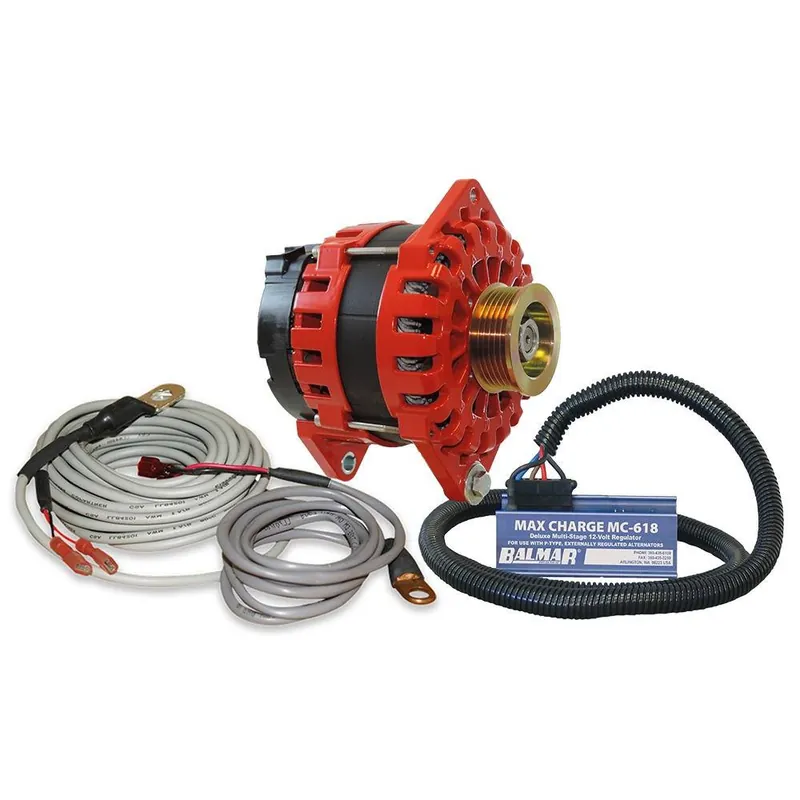 Balmar Alternator 250 AMP Kit 12V 3.15" Dual Foot Saddle K6 Pulley RegulatorTemp Sensor Brand New