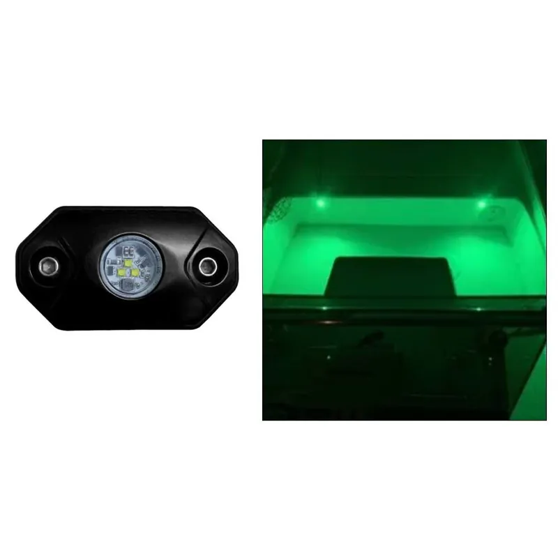 Weekend Sale Black Oak Rock Accent Light - Green - Black Housing