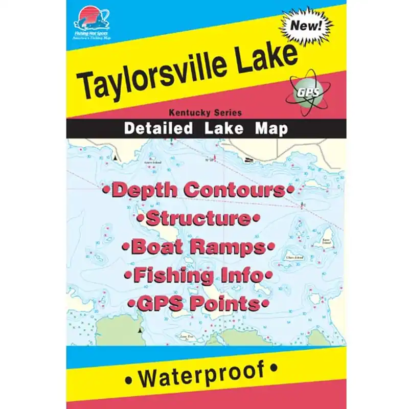 Professional Grade Taylorsville Lake Fishing Map