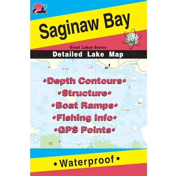 Fast Shipping Saginaw Lake Fishing Map