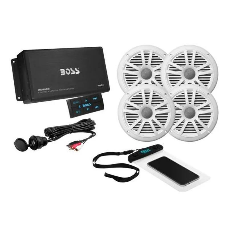 Boss Audio ASK904B.64 Bluetooth Amplifier w/ 4 Speakers Fast Shipping