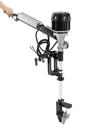 YUNLAIGOTOP Outboard Motor, 48V 1000W Electric Outboard Motor with Adjustable Bracket, Electric Start Marine Trolley Driver Brushless Motor Propeller for Heavy Duty Fishing Boats, Inflatable Boat, Gas Money Back Guarantee