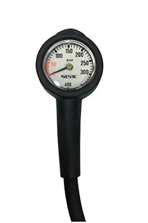 SEAC Pressure Gauge, Black/Red Express Delivery