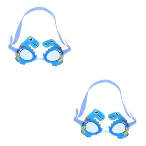 Kisangel 2 Pcs Animal Swimming Goggles Swim Glasses Kid Swimming Goggles Children Swim Googles Waterproof Anti-fog Swimming Glasses Swimming Glasses for Kids Silicone Swimming Glasses Free Returns