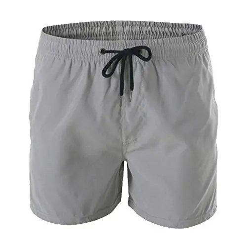 Mens Swim Trunk Swimwear Bathing Suit Swim Brief Cotton Sweat Shorts Skinny Athletic Shorts Vacation Running Shorts Grey Exclusive
