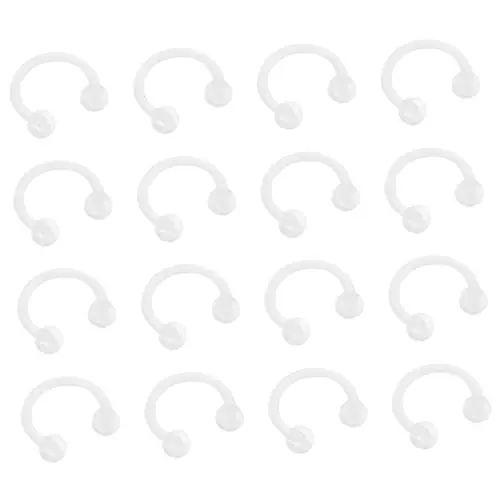 PRETYZOOM 18pcs Ring Clear Earrings for Sports Piercing Nose Jewelry Clear Piercing Retainer Studs Lip Decor Body Jewels Ladies Jewelry Septum Lips Acrylic Tongue Nail Fan Favorite
