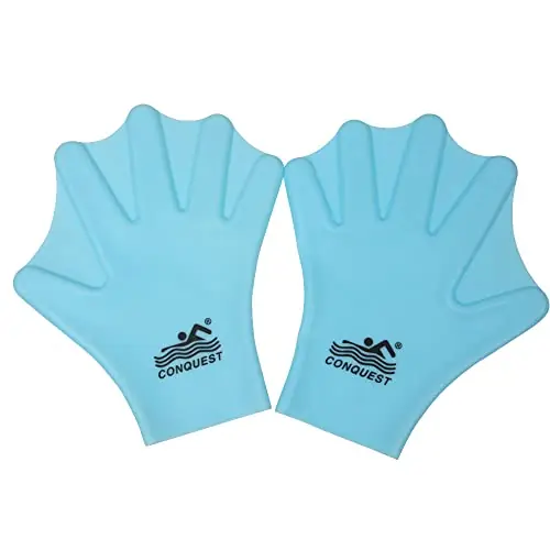 Buy Online Silicone Webbed Swimming Gloves, Aqua Fit Swim Training Gloves Web Gloves Swimming, Closed Full Finger Webbed Water Gloves Unisex Adult,1 Pair