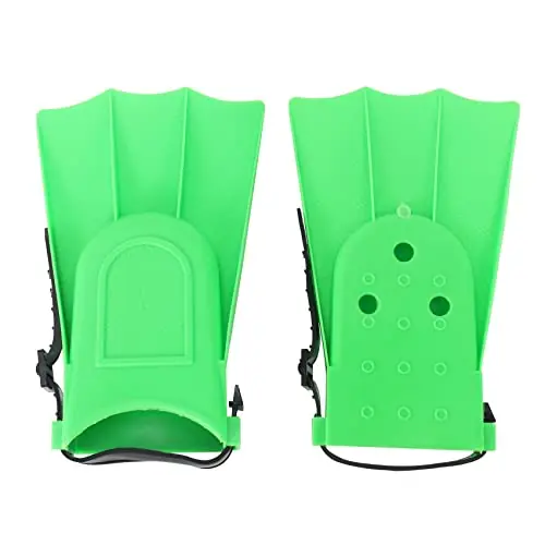 Price Drop Soaying Kids Adults Adjustable Fins Swimming Diving Swimming Fins – Green, S: 25-30