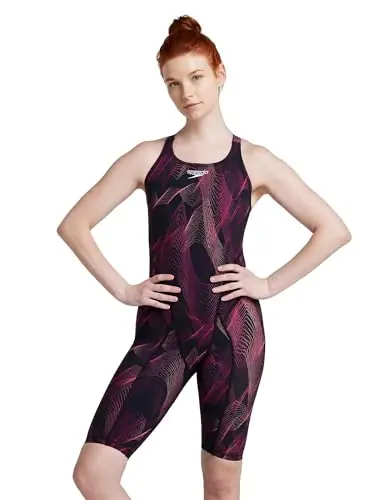 Brand New Speedo 8772490465130 Vanquisher Print Kneeskin Magenta 30