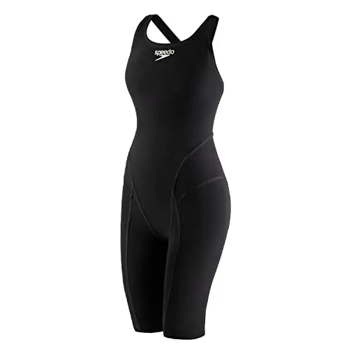 Speedo Vanquisher Solid Female Kneeskin Open Back – Black – Size 28 Price Cut