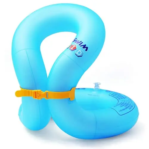 Swim Vest Floaties for Kids 50-90 lbs, Learn-to-Swim Float Trainer with Dual Air Chamber & Adjustable Safety Buckle for Boys & Girls 6-12 Years Old Discount