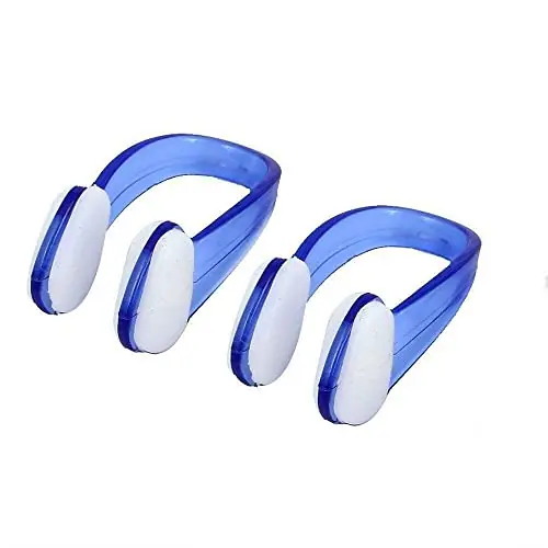 Swimmer Silicone Nose Clip Waterproof Swimming Nose Protector Swim Nose Clamp for Adult Swimmers Children Diving 2Pcs Blue Practical Big Sale