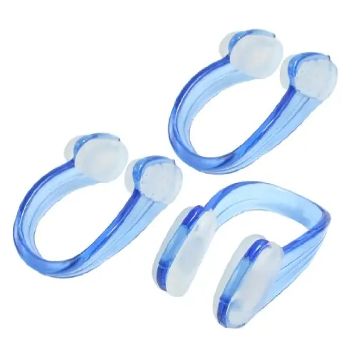 Time-Limited uxcell Swimming Nose Clip, 3 Pcs Waterproof Silicone Swim Nose Plugs for Men Women, Soft Non-Slip Nose Plug Protector Children for and Adults, Clear Blue (Pack of 3)