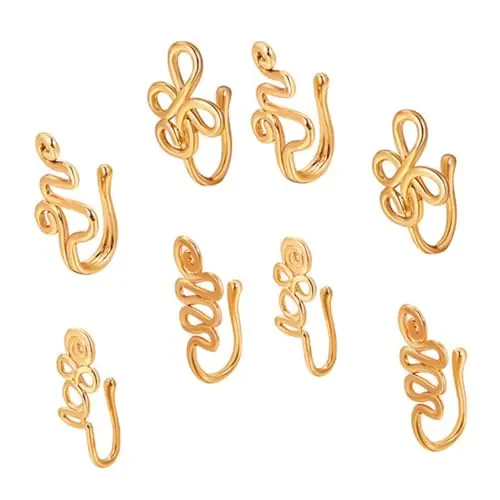Buy Today VALICLUD 8pcs Nose Clip Nose Rings Men Nose Jewelry Metal Nose Ring Metal Nose Jewelry Fake Nose Ring Decor Non Piercing Nose Ring Nose Ring Women Nose Ring Man Copper Love Decorate
