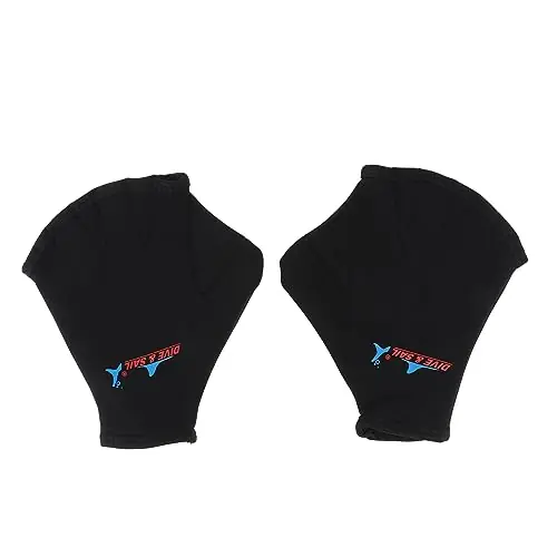 Low Price VANZACK 2 Pairs Aqua Practice Gloves Swim Hand Paddle Lady Parts Fingerless Mittens Full Finger Webbed Kids Mittens Swim Finger Gloves Fingerless Gloves Webbed Gloves Child Diving Wetsuit