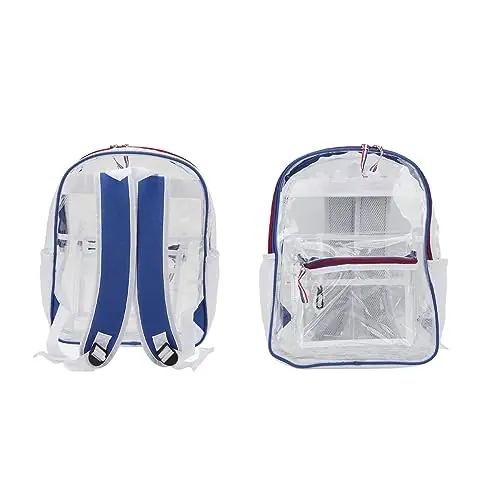 Vitdipy Clear PVC Backpack,with Reinforced Straps Large Capacity Heavy Duty Transparent Backpack for Swimming Working Commuting Gym Travel Shop Now