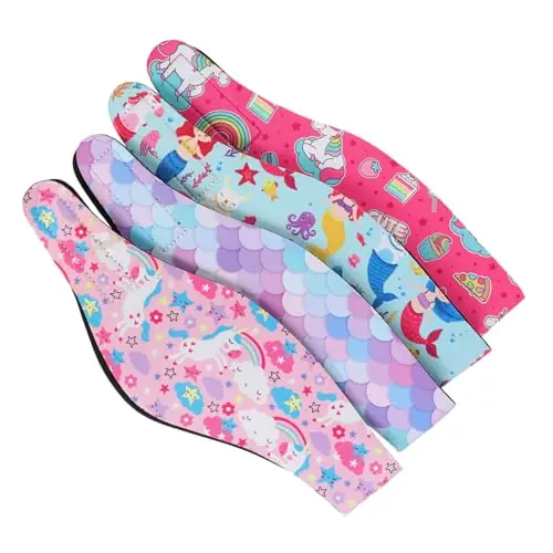 Last Chance WHAMVOX 4pcs Waterproof Headband Hijab Ear Muffs Swimmers Headband Swimming Hair Band Ear Headband Swimming Bands Ear for Swimmers Neoprene Child Take a Bath Water