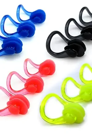 Zooshine 12 PCS Waterproof Swimming Nose Clip Silica Gel Swim Nose Plug for Kids and Adults with Bright Color Direct From Manufacturer