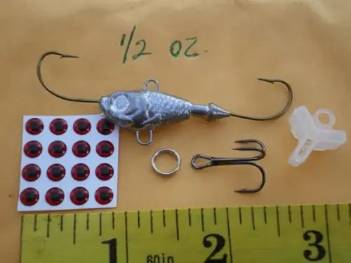 Special Discount 15 PCS REAPER JIGGING/ICE FISHING/VERTICAL MINNOW LURE BAIT 1/2 OZ. HOOK,COVER + for Toothy Critters, Rigging Baits and Lures for Saltwater & Freshwater.…