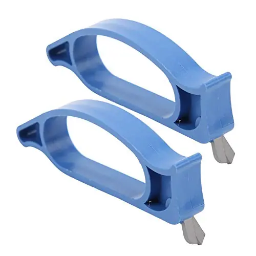 2Pcs Set Winter Fishing Blade Pliers ABS Blue 10cm 4cm 1.3cm 42.0g for Ice Auger Cutter Fishing Accessories Price Drop