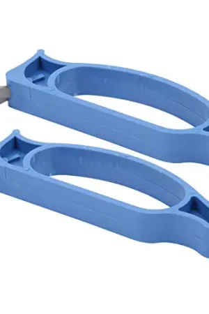 2Pcs Winter Ice Fishing Knife Sharpener Auger Blade Cutter Pliers for Fishermen ABS Blue 10cm 4cm 1.3cm 42.0g Exclusive Offer