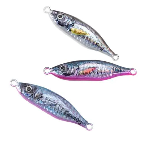 3Pcs Metal Jig Lure Slow Shore Hard Bait Dazzling Eye Catching Laser Paint 40g Long Distance Casting for Freshwater Fishing Certified