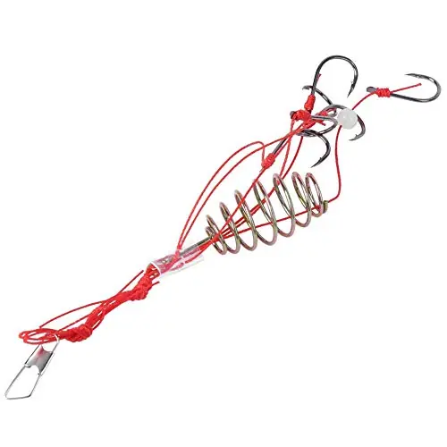 Fresh Stock 8 Pcs Fishing Lure Bait Feeder Carp Hooks for Hook Luminous Tools Valve Lapping Trap Cage with Stainless Steel Springs