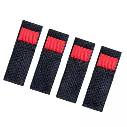 Almencla 4X 4 Pieces Black Fishing Belt Band Fishing Tackle Accessories Wheel Reel Protective Belt Fresh Stock