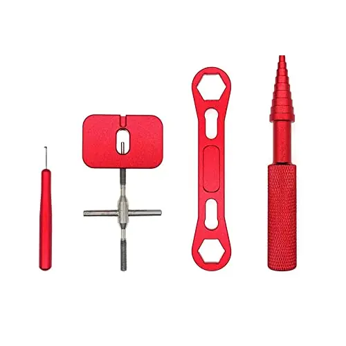 ALOEU Reel Repair Tool Kit for Fishing Reel Removal Ball Bearing Maintenance Spool Disassembling Wrench Red Free Returns