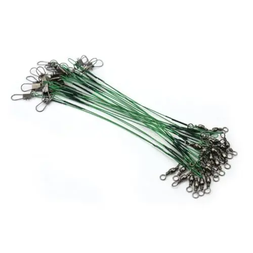 BESPORTBLE 72pcs Fishing Line Leaders Saltwater Fishing Wire Fishing Rigs Leader Fishing Leader Strap Fish Line Stainless Steel Barrel Swivel Fishing Line to Rotate Steel Wire Electric Wire Factory Price