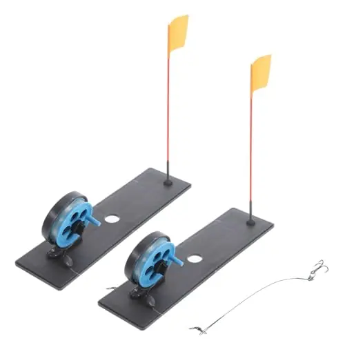 BESPORTBLE Kids Tools 4 Pcs Snow Ice Fishing Flag Ice Fishing Stand Bass Fishing Pole Fishing Rod for Kids Winter Fishing Rod Tools for Kids Portable Tip-up Flag Child Jack Outdoor Abs Limited Time