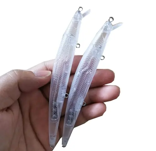 Cuoyuqie 10pcs Blank Hard Lures Kit Unpainted DIY Fishing Baits Sets Crankbait Wobblers Freshwater Fish Lure Wobblers Topwater Minnow Lure Bodies Fishing Tackle 141 Best Seller
