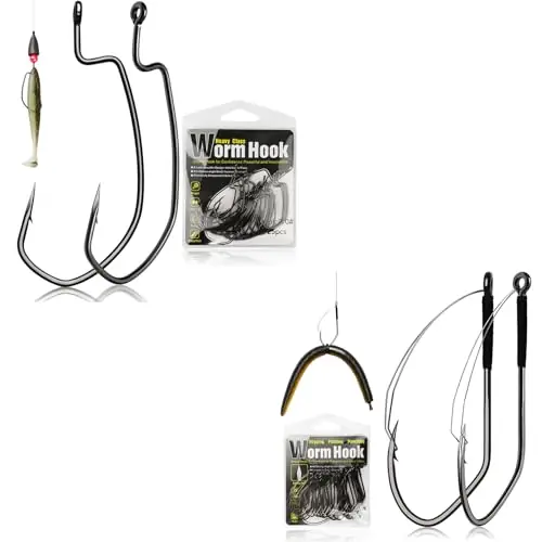 Factory Price Dovesun Weedless Worm Hooks + EWG Offset Worm Hooks