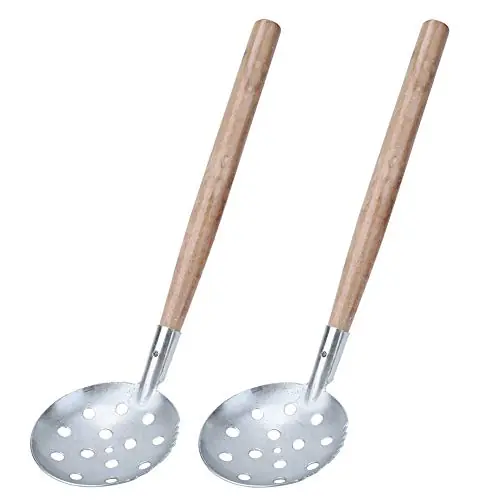 Top Pick Drfeify 2 Pcs Ice Fishing Skimmer Scoop Winter Fishing Scoop Ice Skimmer, Ice Fishing Skimmer Scoop Ice Spearing Equipment