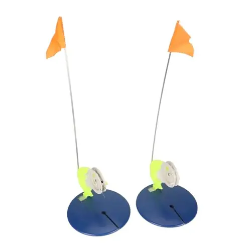 Drfeify Winter Ice Fishing Flag, Portable Ice Fishing Markers Ice Fishing Tools Fishing Accessories with Hooks Lines for Outdoor Winter Fishing Crafted